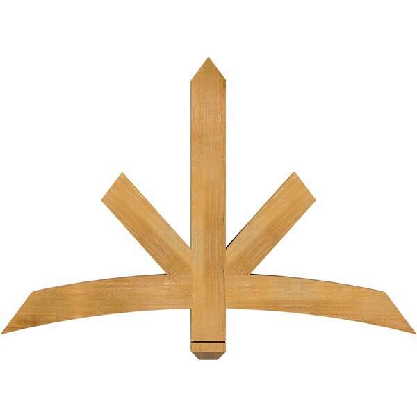 Ekena Millwork Alberta Rough Sawn Timber Gable Bracket, Western Red Cedar, 48"W x 32"H x 4"D x 4"F, 16/12 Pitch GBW048X32X0404ALB00RWR - main